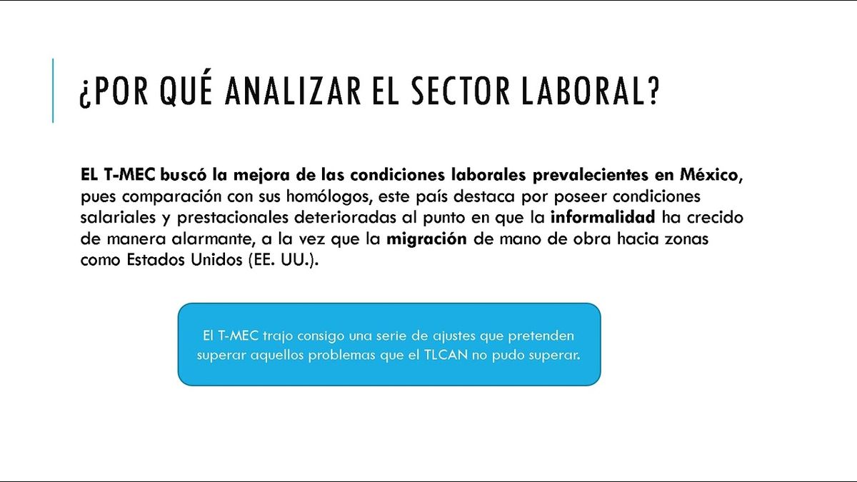 MOR300 - El T-MEC y la Normatividad Laboral en México: Un Análisis Exploratorio frente a la LFT