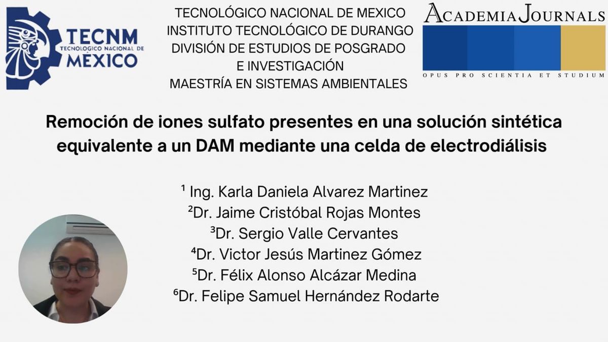 HUA128 - Remoción de Iones Sulfato Presentes en una Solución Sintética Equivalente a un DAM medi…