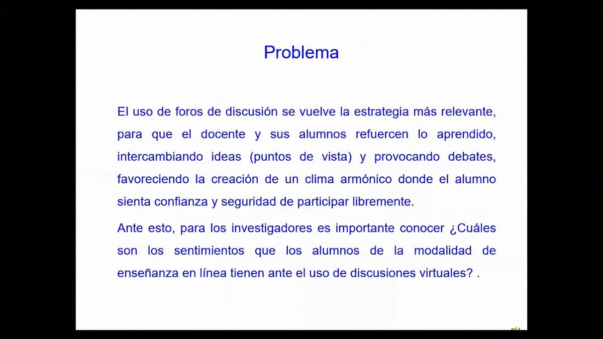 PUE083 - Sentimientos Provocados por el Uso de Discusiones en Foros Virtuales