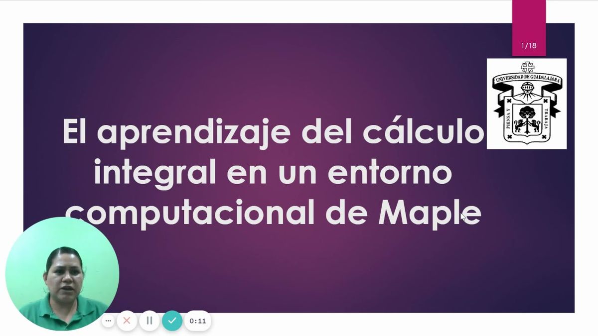 CLY423 - El Aprendizaje del Cálculo Integral en un Entorno Computacional de Maple