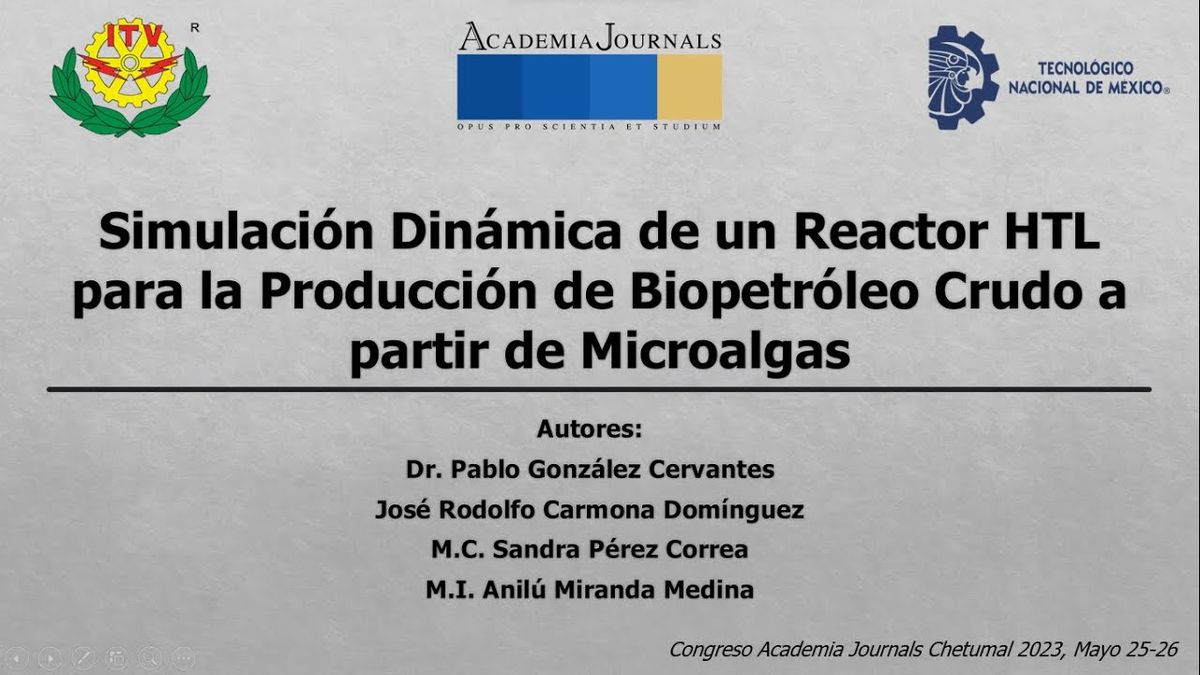 CHM254 - Simulación Dinámica de un Reactor HTL para la Producción de Biopetróleo Crudo a parti…