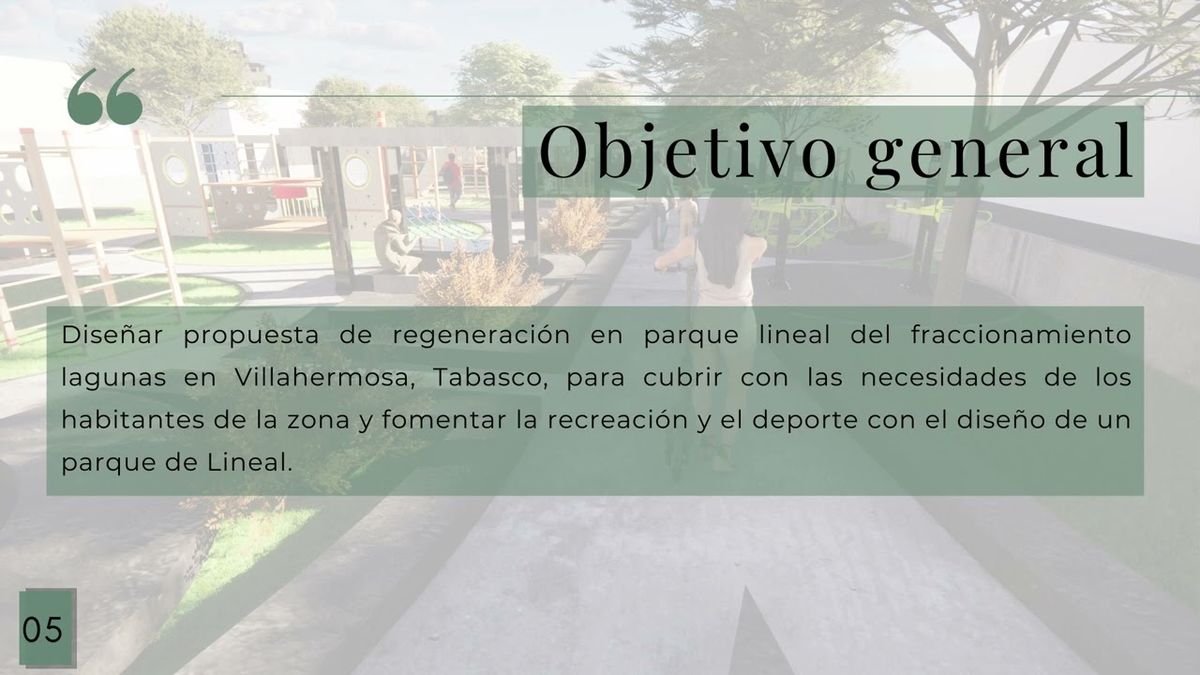 CHM035 - Propuesta de Regeneración del Parque Lineal del Fraccionamiento Lagunas en Villahermosa …