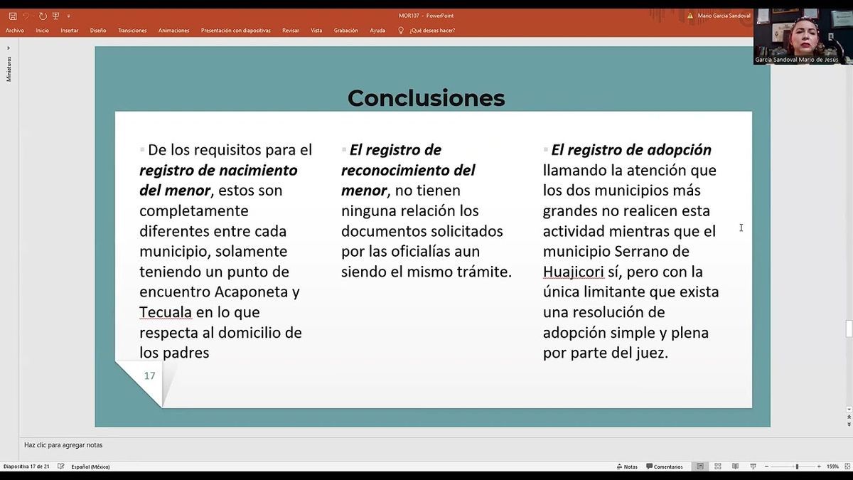 MOR107 - Propuesta de Homologación de Requisitos de las Actas de los Registros Civiles de Tecuala,…