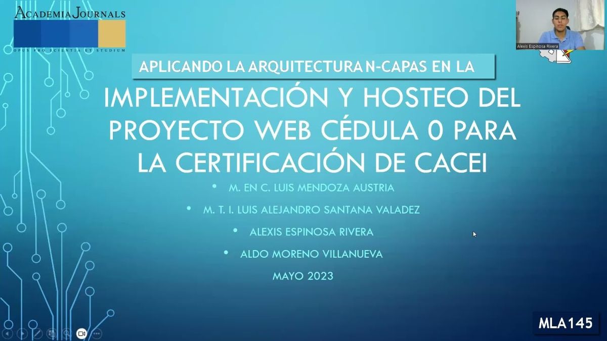 MLA145 - Aplicando la Arquitectura N-capas en la Implementación y Hosteo del Proyecto Web Cédula…