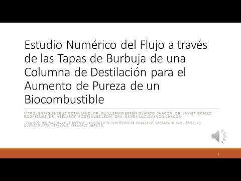 MCH021 - Estudio Numérico del Flujo a través de las Tapas de Burbuja de una Columna de Destilaci