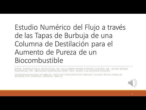 MCH021 - Estudio Numérico del Flujo a través de las Tapas de Burbuja de una Columna de Destilaci