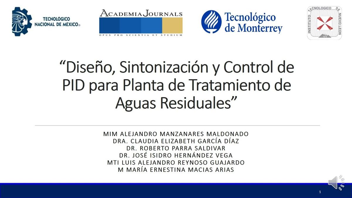 MTY084 - Diseño, Sintonización y Control de PID para Planta de Tratamiento de Aguas Residuales