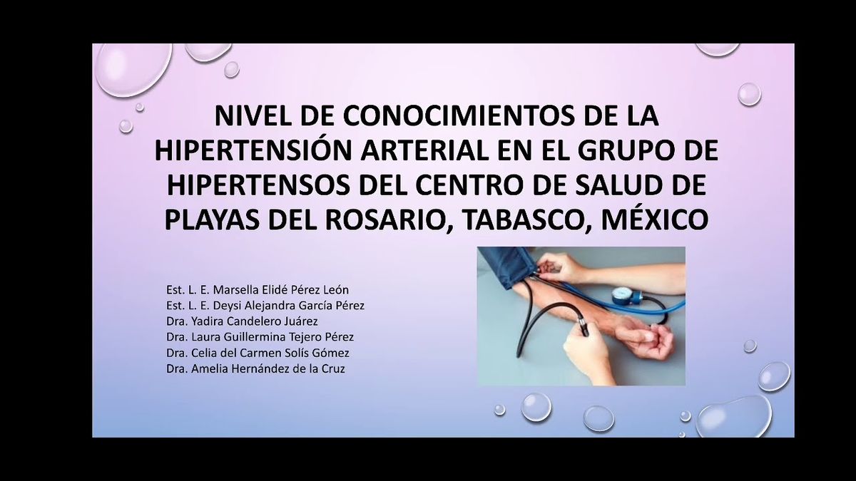 F034 - Nivel de conocimientos de la hipertensión arterial en el grupo de hipertensos del centro de…