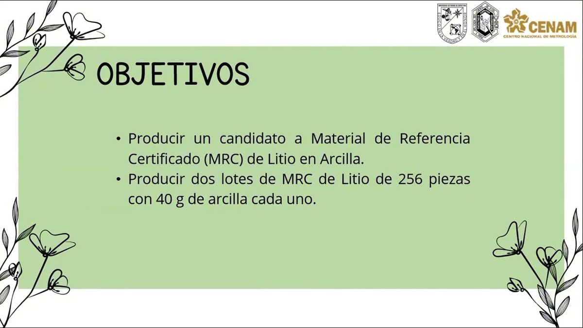 MCH064 - Producción de un Candidato a Material de Referencia en Arcilla de Litio