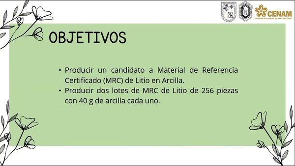 MCH064 - Producción de un Candidato a Material de Referencia en Arcilla de Litio