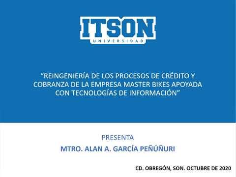 H503 - REINGENIERÍA DE LOS PROCESOS DE CRÉDITO Y COBRANZA DE LA EMPRESA MASTER BIKES APOYADA CON …