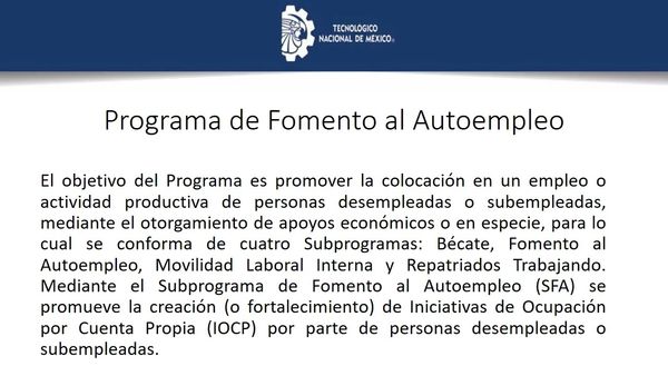 MOR323 - Políticas Públicas de Promoción del Emprendimiiento Juvenil en México