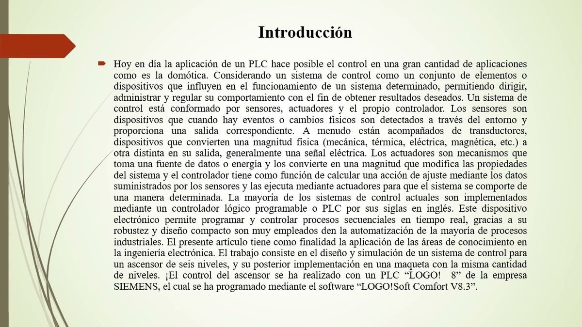 PBL266 - Aplicación y Diseño de un Sistema de Control para Ascensor Mediante PLC Logo