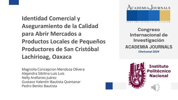 CTM151 - Identidad Comercial y Aseguramiento de la Calidad para Abrir Mercados a Productos Locales …