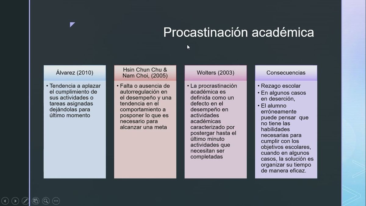 PBA086 - La Procastinación Académica en Estudiantes de la Lic. en Químico Farmacéutico Biólogo