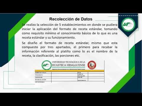 HUA031 - Diseño e Implementación de Formatos de Receta Estándar para un Mayor Control de Insumos…