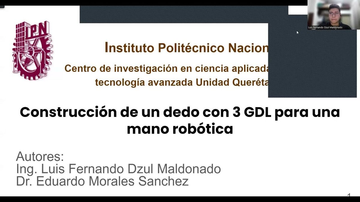 CHM218 - Construcción de un Dedo con 3 GDL para una Mano Robótica