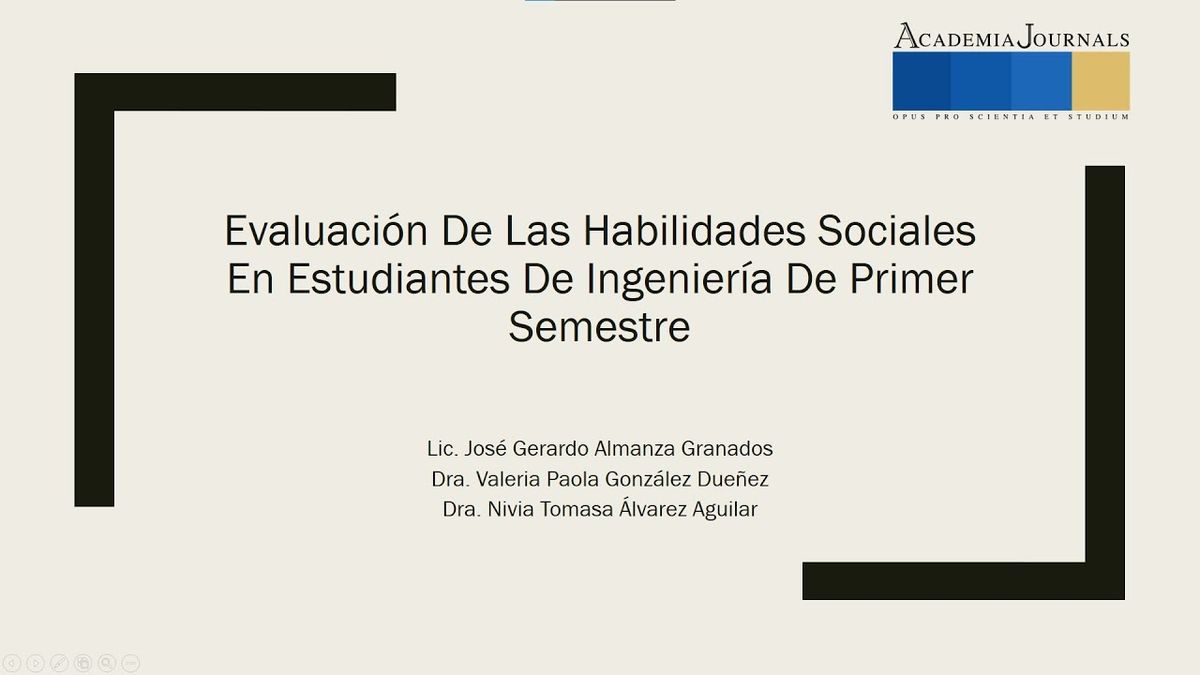 MOR135 - Evaluación de las Habilidades Sociales en Estudiantes de Ingeniería de Primer Semestre