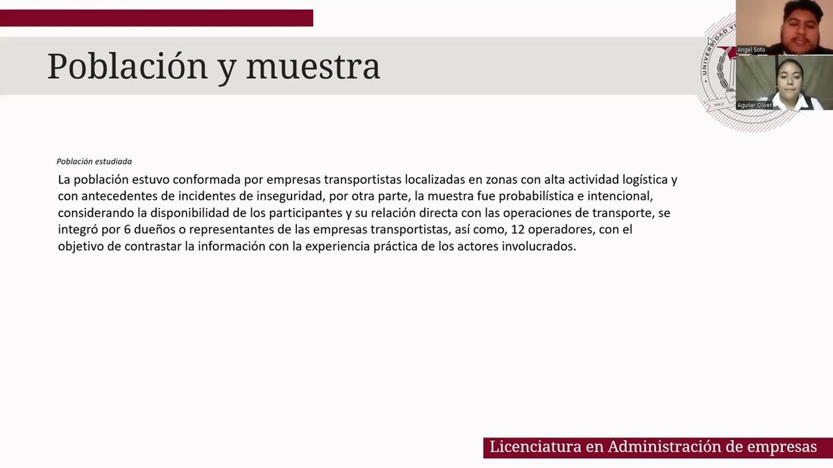 MED401 - Administración del riesgo de la inseguridad en empresas de transporte de carga en México