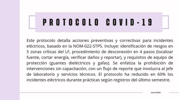 CPS030 - Análisis Integral y Optimización De Protocolos de Seguridad e Higiene en el Laboratorio …