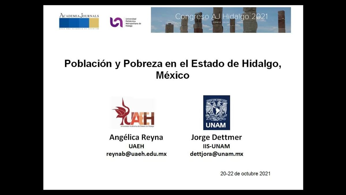 HID369 - Población y Pobreza en el Estado de Hidalgo, México