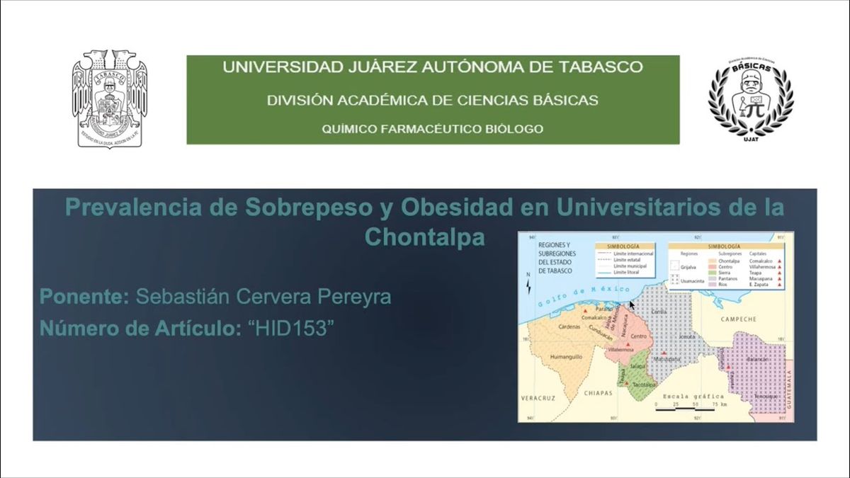 HID153 - Prevalencia de Sobrepeso y Obesidad en Universitarios de la Chontalpa