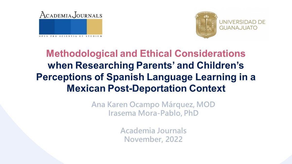 CEL047 - Methodological and Ethical Considerations when Researching Parents’ and Children’s Pe…