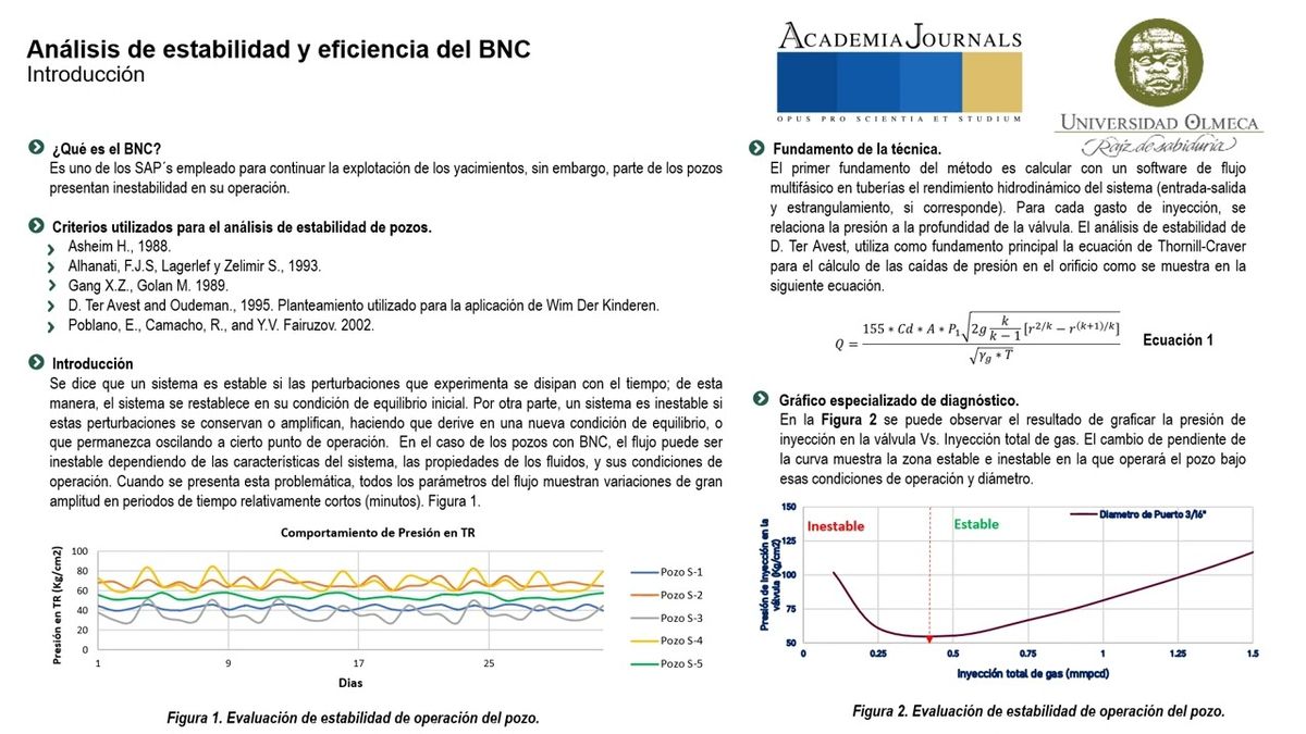 MTY109 - Estimación de la Estabilidad y Eficiencia del Bombeo Neumático Continúo a través de l…