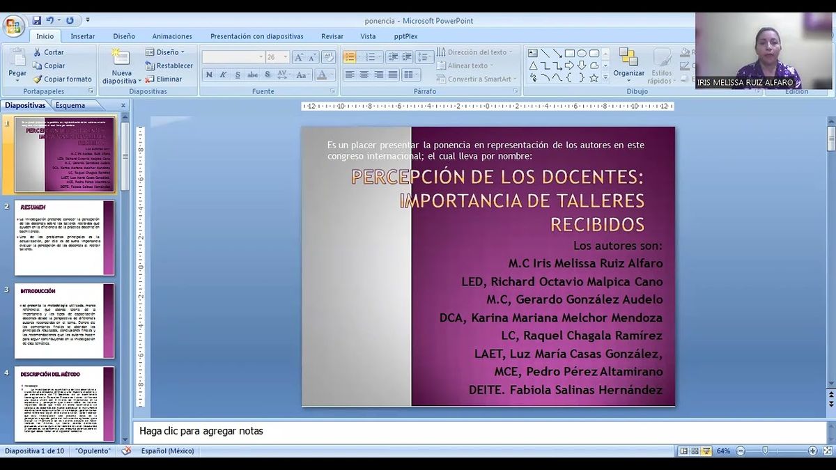 ITP238 - Percepción de los Docentes: Importancia de Talleres Recibidos