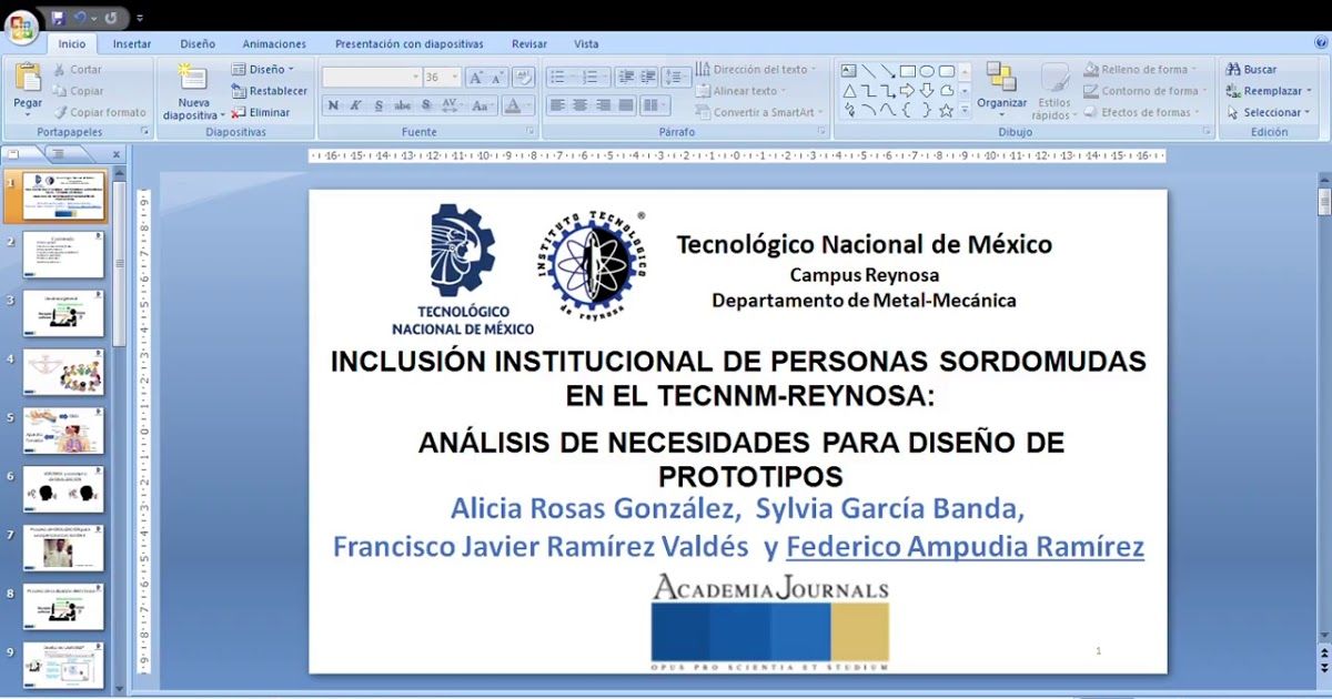 F184 - Inclusión institucional de personas sordomudas en el TecNM-Reynosa: Análisis de necesidade…