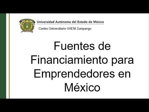 CCC-039 - FUENTES DE FINANCIAMIENTO PARA EMPRENDEDORES EN MÉXICO