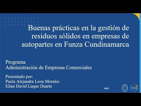 MED180 - Buenas Practicas en la Gestión de Residuos Solidos en Empresas de Autopartes en Funza Cun…