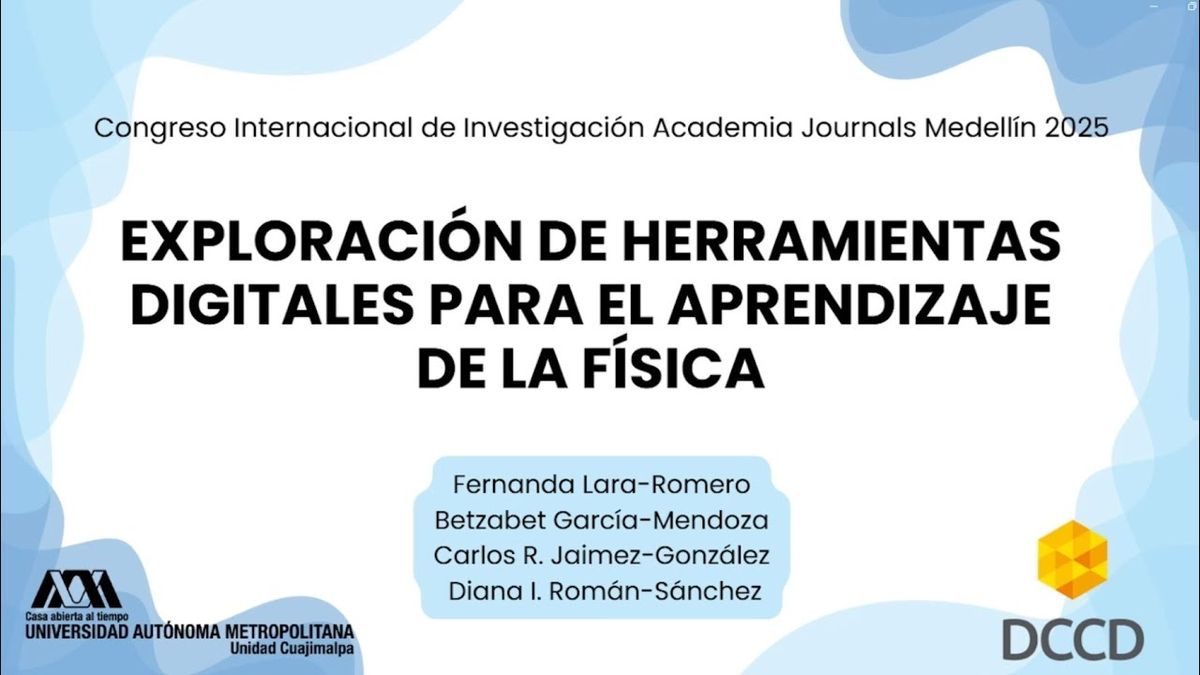 MED188 - Exploración de Herramientas Digitales para el Aprendizaje de la Física