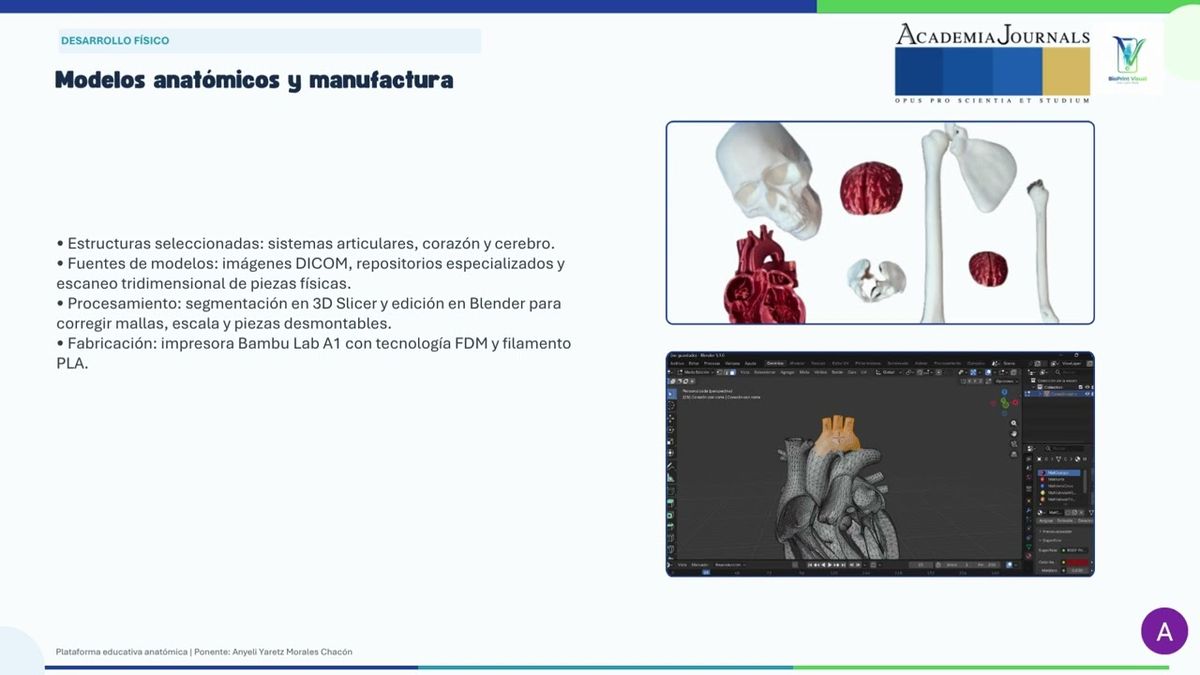 CIP054- Plataforma Educativa Anatómica Basada en Modelos 3D, Impresión 3D y Realidad Aumentada pa…