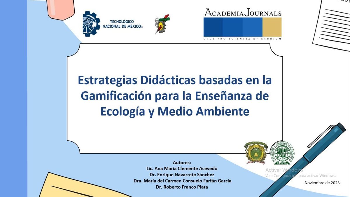 CYA176 - Estrategias Didácticas basadas en la Gamificación para la Enseñanza de Ecología y Med…