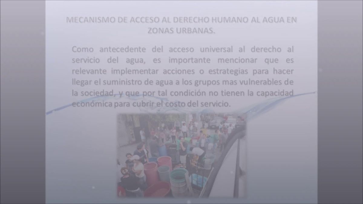 CCC-582 - EL DERECHO HUMANO AL AGUA PARA GRUPOS VULNERABLES EN ZONAS URBANAS Y RURALES