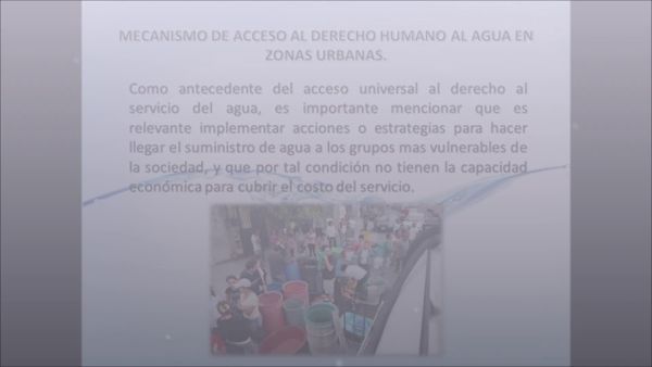 CCC-582 - EL DERECHO HUMANO AL AGUA PARA GRUPOS VULNERABLES EN ZONAS URBANAS Y RURALES