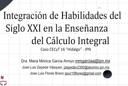 INT016- Integración de Habilidades del Siglo XXI en la Enseñanza del Cálculo Integral: Caso CECy…