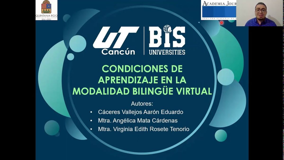 CCC-115 - CONDICIONES DE APRENDIZAJE EN LA MODALIDAD BILINGÜE VIRTUAL: CASO UNIVERSIDAD TECNOLÓGI…