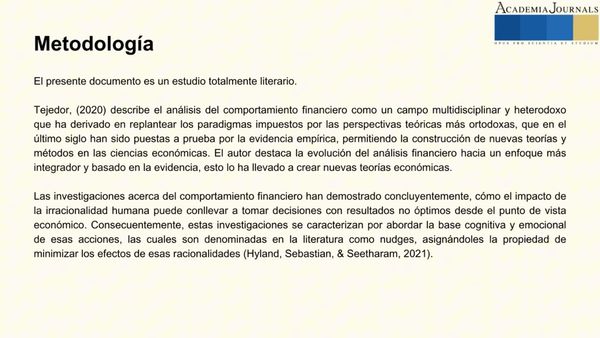 PBA066 - Psicología Financiera en la Toma de Decisiones