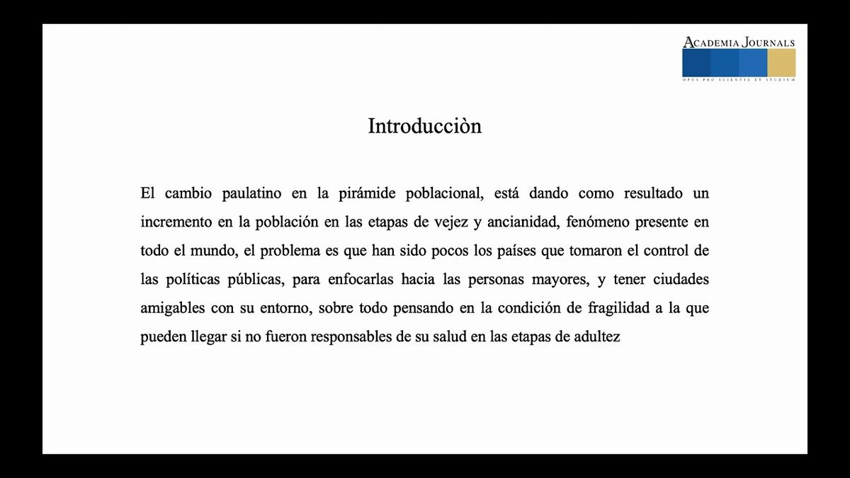 MCH078 - Efectos del Autocuidado en la Salud de la Persona Mayor