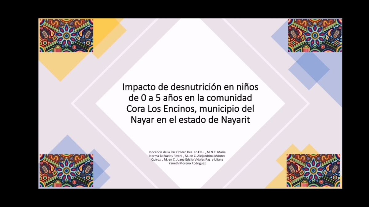 A044 - Impacto de Desnutrición en Niños de 0 a 5 años en la Comunidad Cora los Encinos, Municipi…