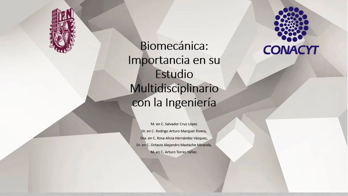 OXA056 - Biomecánica: Importancia en su Estudio Multidisciplinario con la Ingeniería