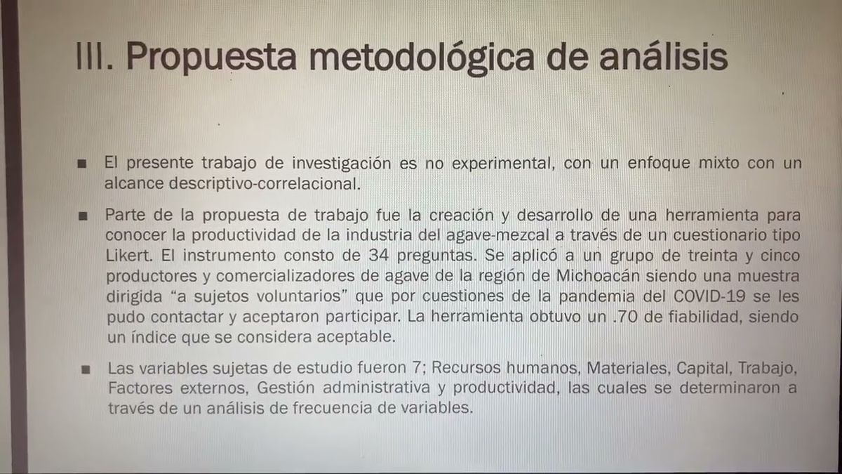 CLY145 -   Análisis de la Productividad del Mezcal a través del capital humano y económico; caso…