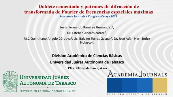 CEL400 - Doblete cementado y patrones de difracción de transformada de Fourier de frecuencias esp…