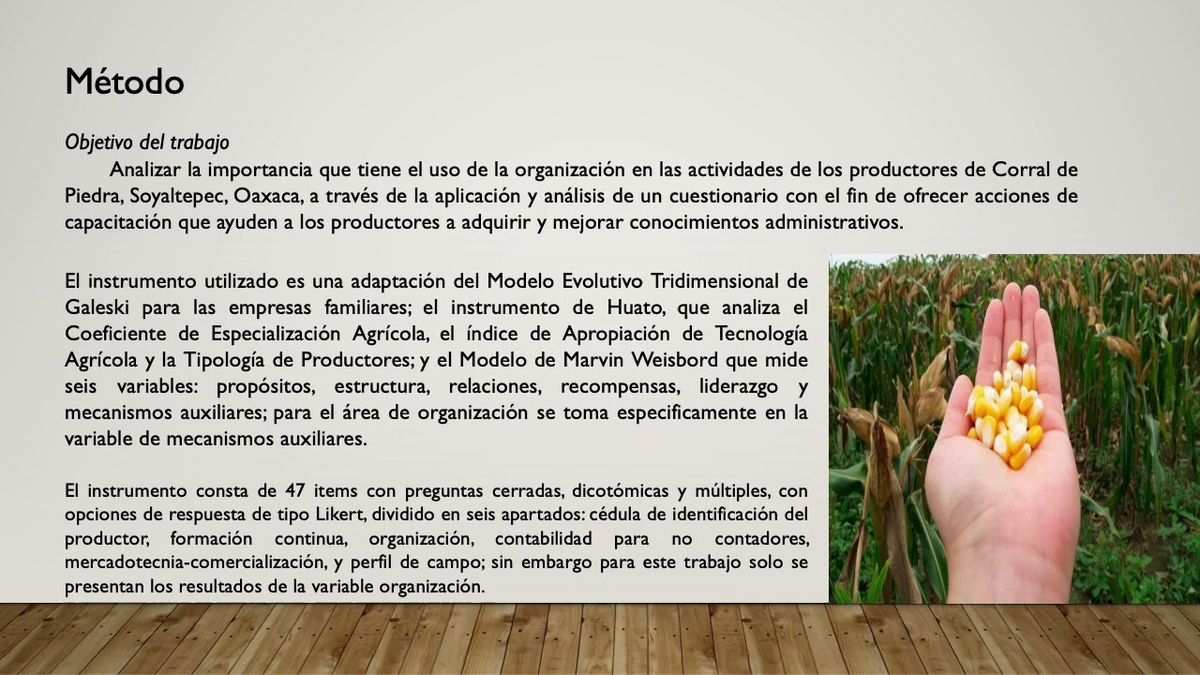 CLY331 - Importancia de la Organización en las Actividades de los Productores de la Localidad de C…