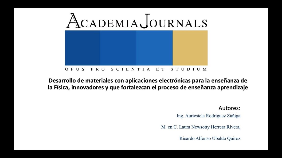 CYA154 - Desarrollo de Materiales con Aplicaciones Electrónicas para la Enseñanza de la Física, …