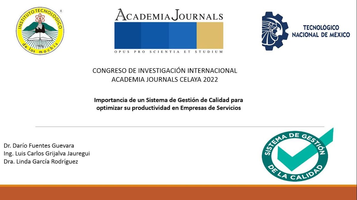 CEL195 - Importancia de un Sistema de Gestión de Calidad para Optimizar su Productividad en Empre…
