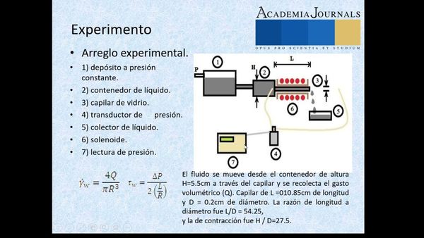 HID201 - Caracterización de un Fluido Magneto-Reológico en Reometría de Capilar en Presencia de …