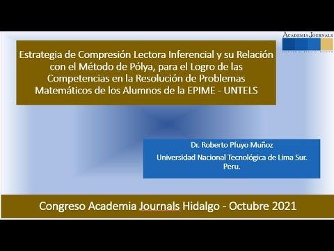 HID160 - Estrategia de Compresión Lectora Inferencial y su Relación con el Método de Pólya, par…